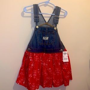 Bandanna red and blue Jean dress